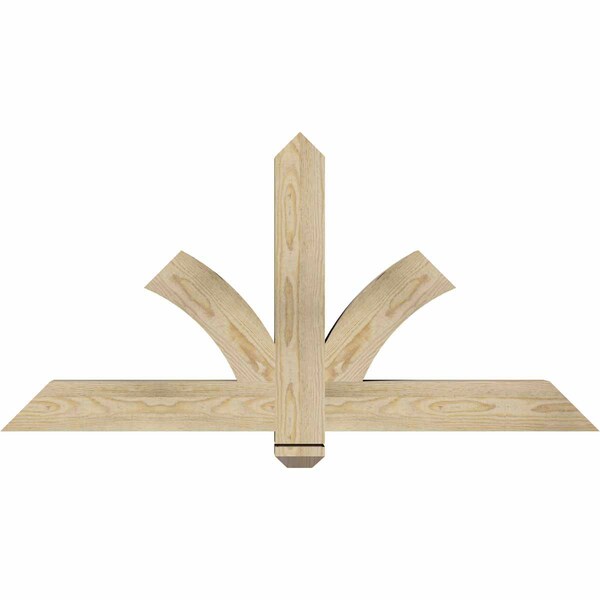 Ekena Millwork Redmond Rough Sawn Timber Gable Bracket, Douglas Fir, 48"W x 24"H x 4"D x 4"F, 12/12 Pitch GBW048X24X0404RED00RDF - main